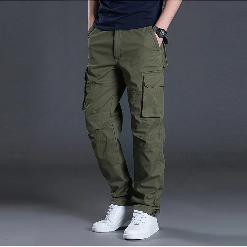 Men's Multi-Pocket Straight Leg Cargo Pants